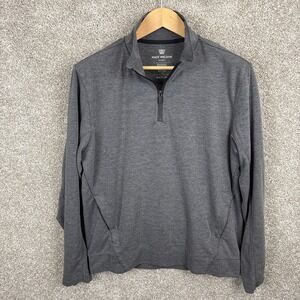 Mack Weldon Men's Quarter-Zip Sweater - Charcoal Gray